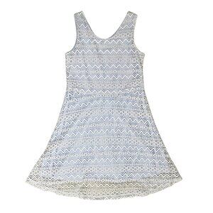 The Children’s Place Girls Lace Dress Size XL 14 Blue Sleeveless Party Easter